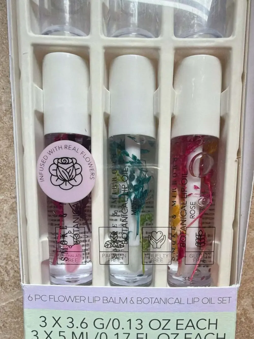 Smoke & Mirrors Flower Lip Balm & Botanical Lip Oil Set